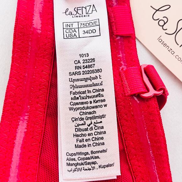 La Senza Bra Lot 3 Size 34DD Red Beige Cheetah Padded Underwire Push Up Lace New - Picture 6 of 15